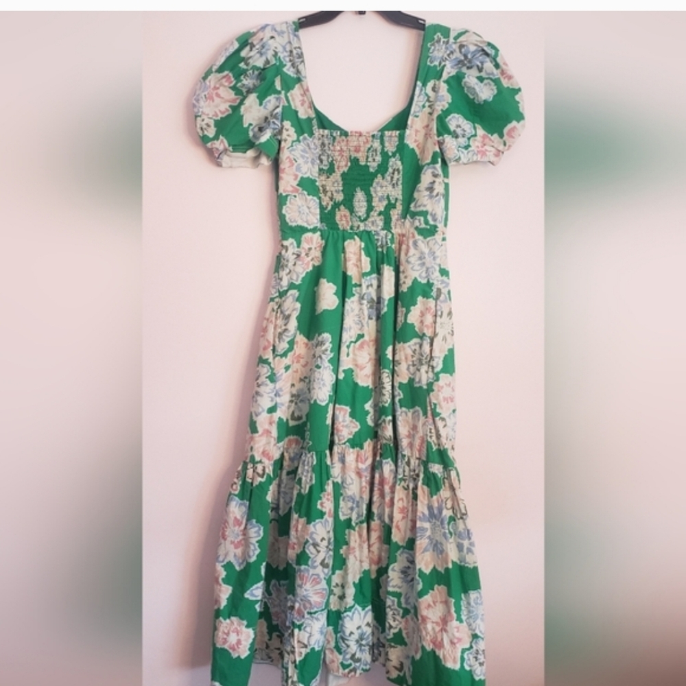 Tanya Taylor Danielle Floral Print Puff Sleeve Dress - Picture 7 of 16